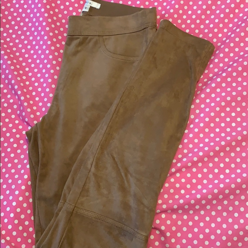 Tan suede pants